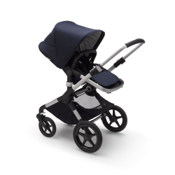 Коляска 2 в 1 Bugaboo Fox 2 Classic Complete Alu/Dark Navy, стальной/темно-синий