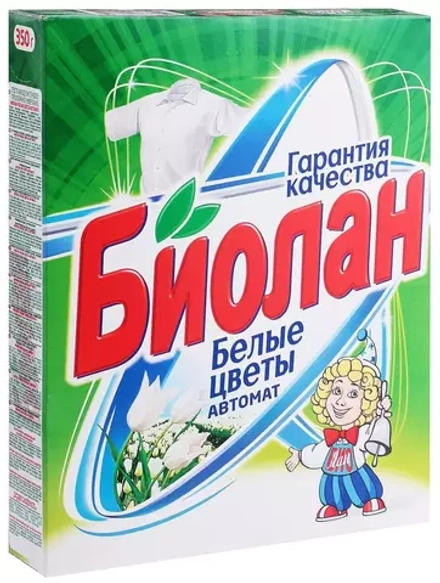 Стиральный порошок Биолан Белые цветы (автомат), 0.35 кг