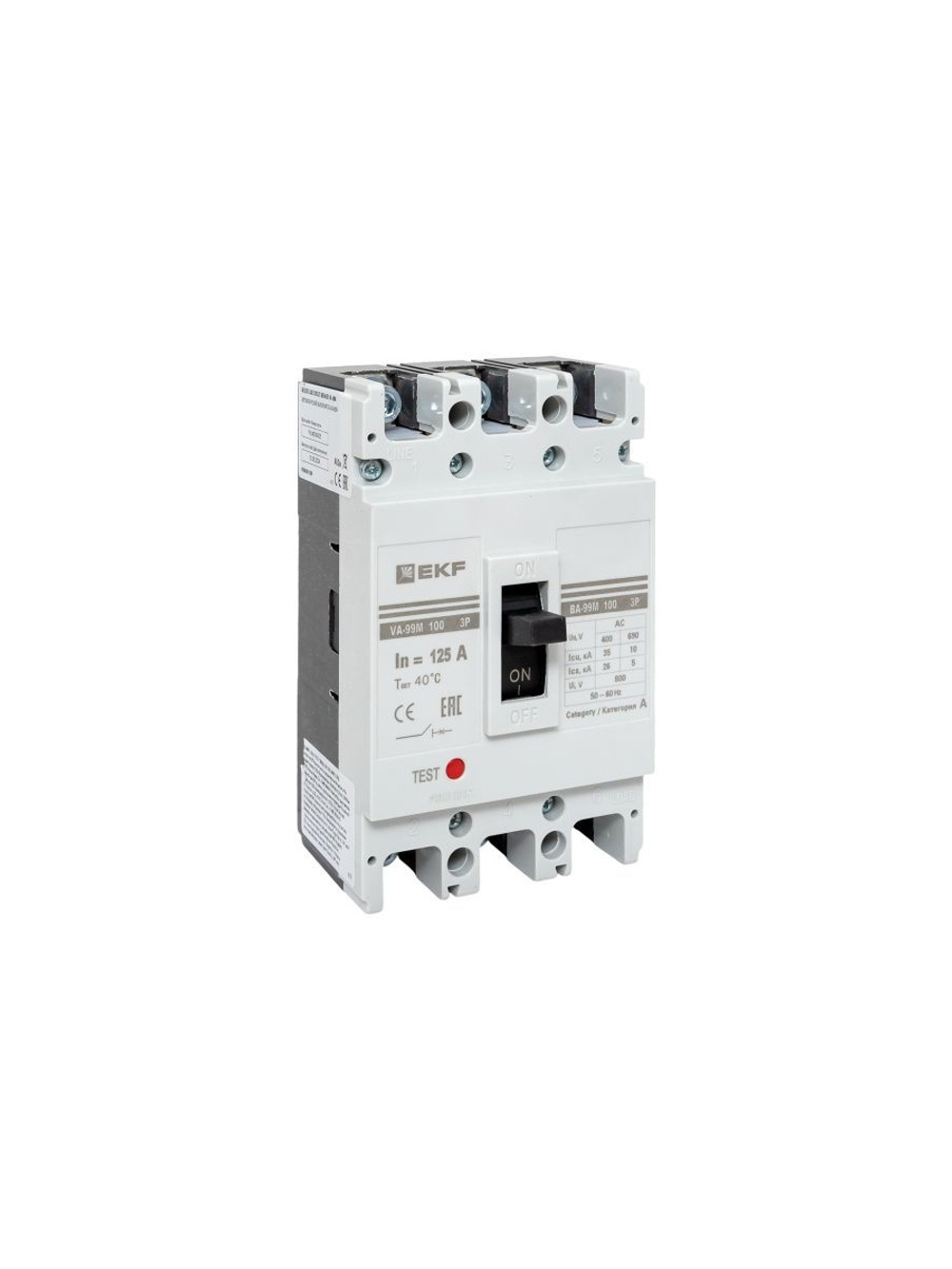 Выключатель автоматический 3п 100/125А 35кА ВА-99М PROxima EKF mccb99-100-125m