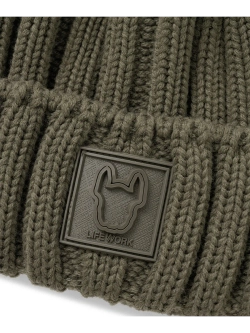 Шапка в рубчик с логотипом ладок
