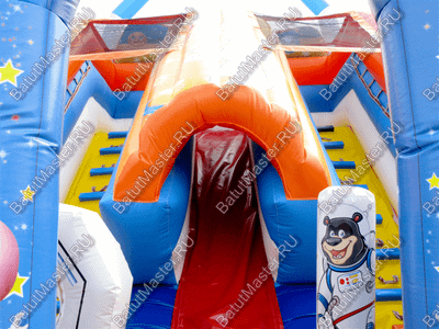 Коммерческий надувной батут "Новая ракета" 6*4.5*6 м