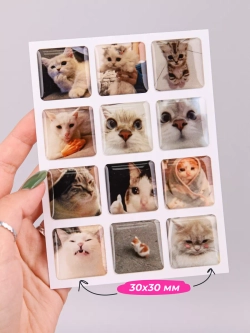 3д стикеры на телефон чехол ноутбук котики мем