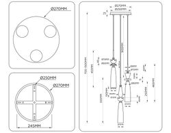 Ambrella Подвесной светильник с травертином Ceramo Modern LH75367