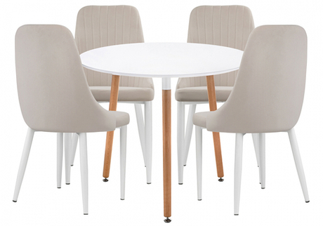 Обеденная группа Woodville Уин 80 white, beige