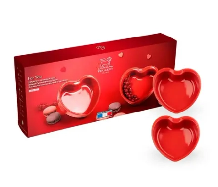 Peugeot Набор из 2 блюд Appolia For You, 350мл, красное сердце