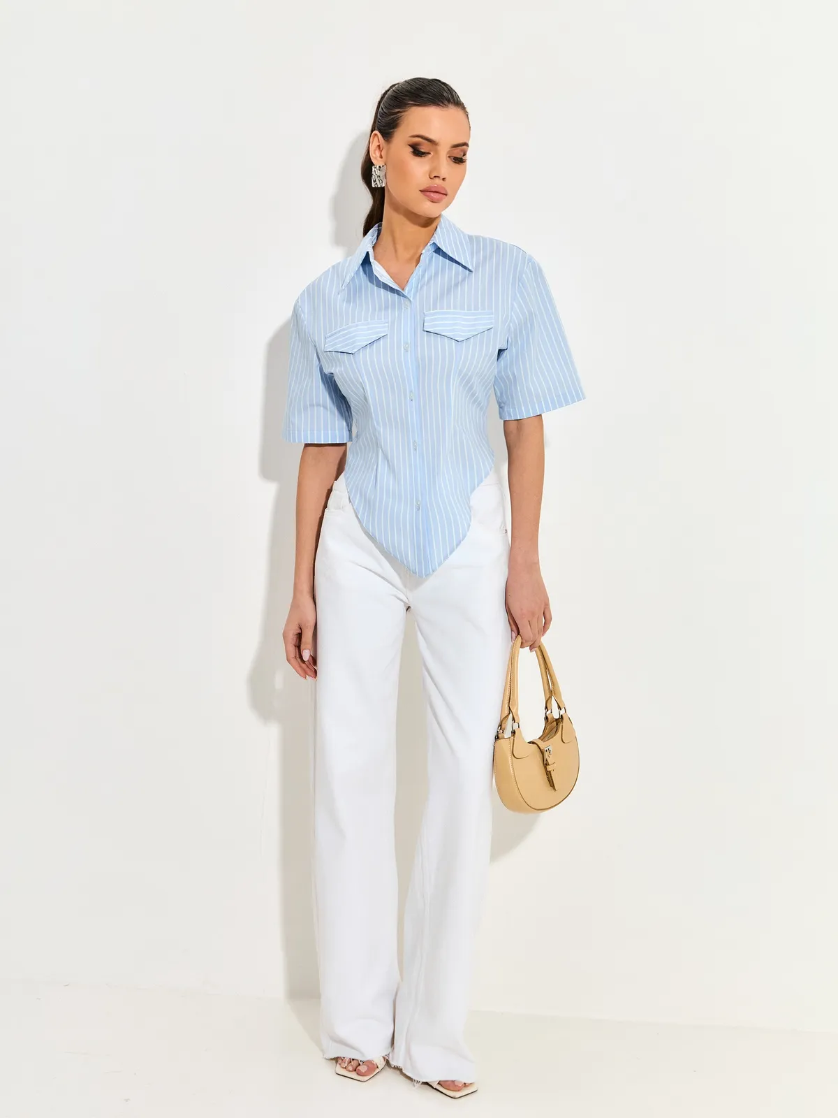 Рубашка с фигурным низом