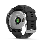 Умные часы Garmin FENIX E 47 мм Amoled Slate Gray Steel With Black Silicone Band