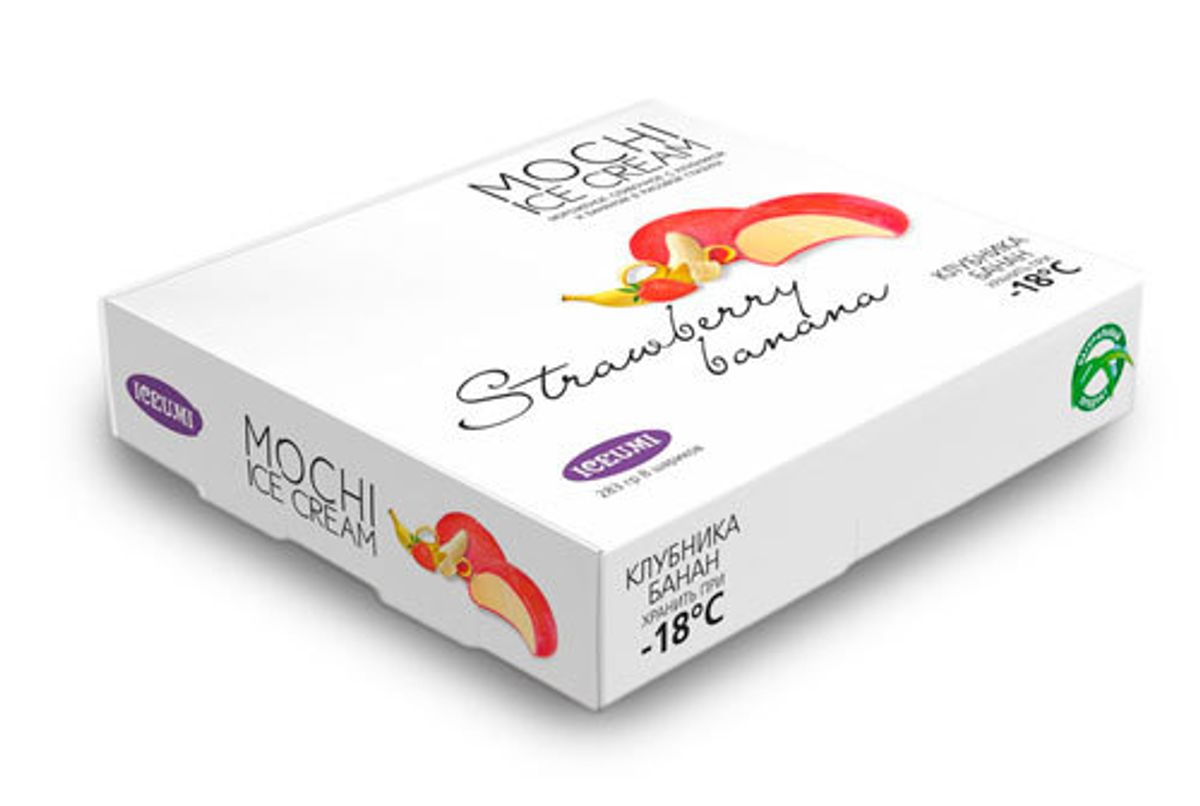 Мороженое Клубника и банан Mochi, 35г*8шт