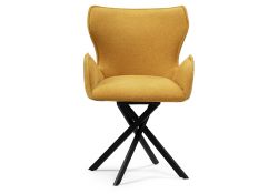 Стул на металлокаркасе Карлайл крутящийся горчичный / черный