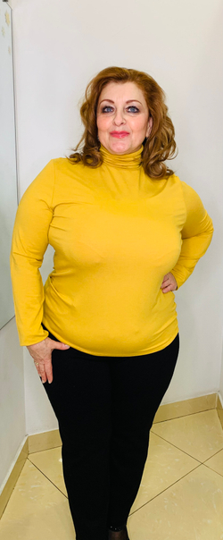 Вискозная водолазка с горловиной-гольфик