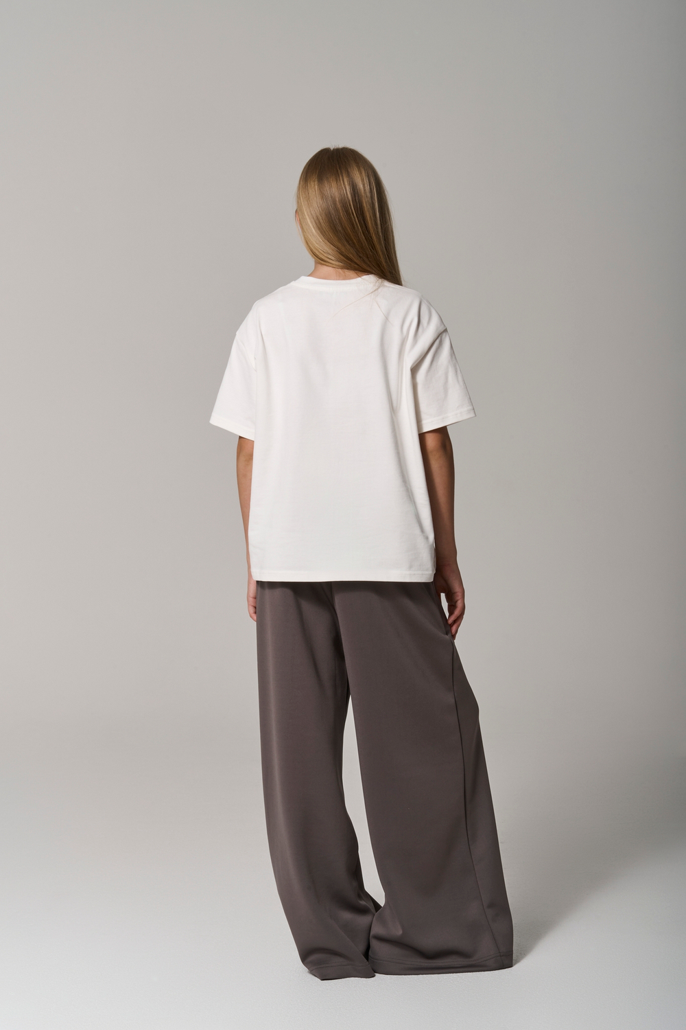Брюки трикотажные wide leg коричневые