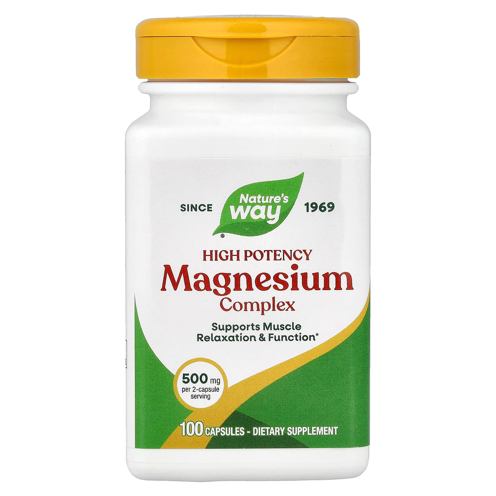 Nature's Way, комплекс с магнием, 100 капсул (250 мг в 1 капсуле)