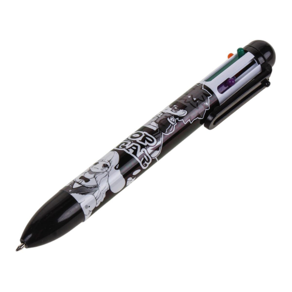 Ручка шариковая многоцветная "Манга", 6цв., 4 вида микс