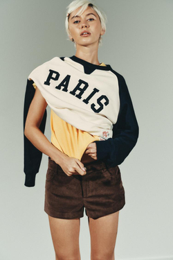 ZARA ТОЛСТОВКА В СТИЛЕ ПРЕППИ, МОРСКОЙ СИНИЙ