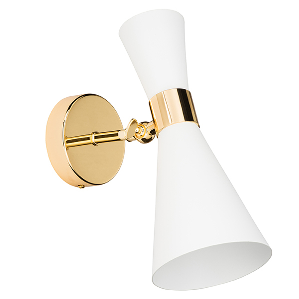 816616 Бра DUMO 1х40W E14 БЕЛЫЙ МАТОВЫЙ/ЗОЛОТО