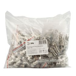 Разъем ЭРА R-TV03 штекер TV без пайки металл тип «Орех» упаковка 100 шт | Разъёмы, переходники, ТВ делители