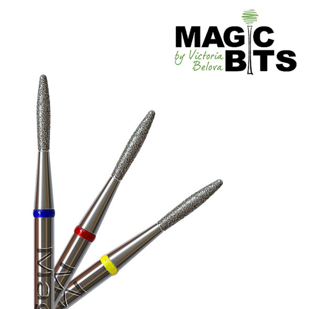 Magic bits алмазное пламя 2,1 мм круглый кончик (натуральный алмаз) экстра мягкий*