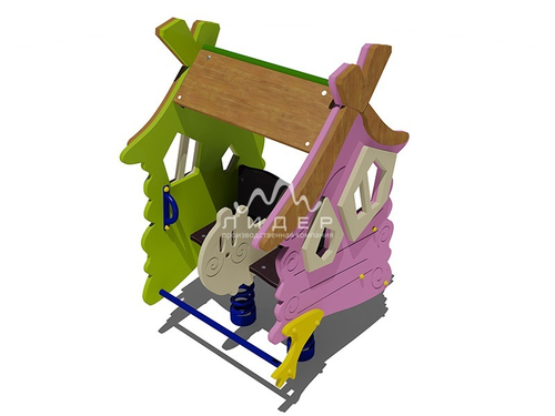 Качалка на пружине “Избушка” 2-х местная 04046