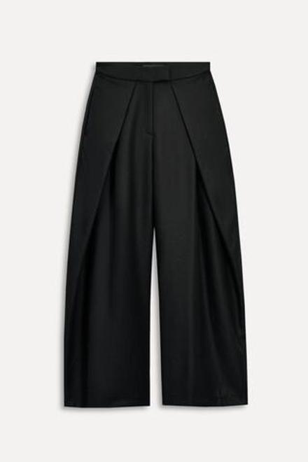 ZARA ШЕРСТЯНЫЕ БРЮКИ ОБЪЕМНОГО КРОЯ — 50TH ANNIVERSARY, ЧЕРНЫЙ