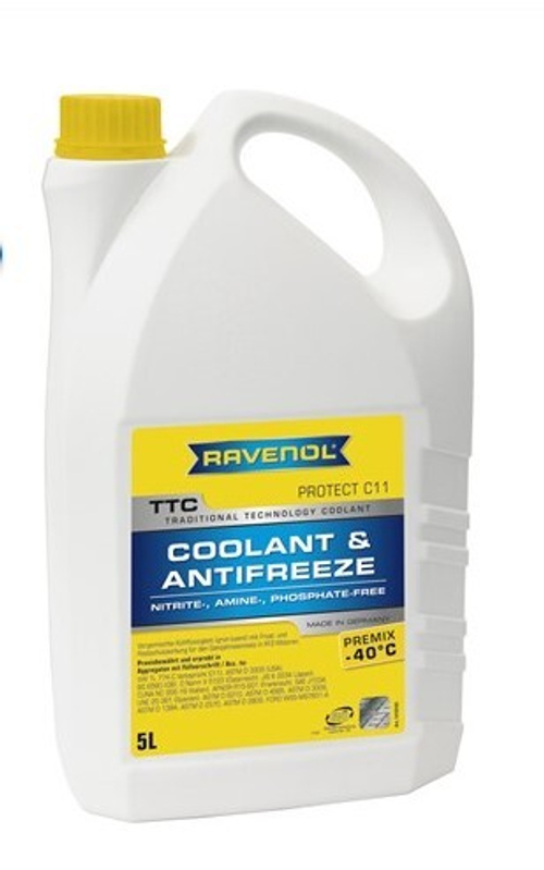 Антифриз Ravenol желто-зеленый TTC Protect C11 Premix (-40°) 5 кг