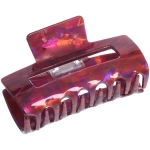 Заколка - краб для волос «AKS-EMPIRE», прямоугольник, микс 6 цветов, 7,5*4,5см