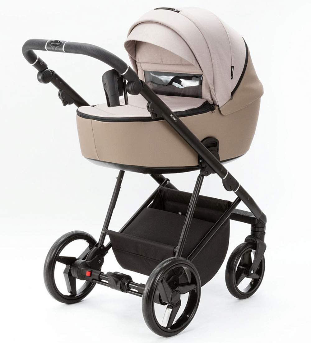 Детская коляска Adamex Blanc 3 в 1 BL-PS140 LUX (СВ. БЕЖ. + БЕЖ. КОЖА)