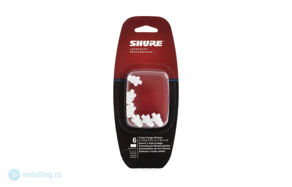 Shure EATFL1-6 (белый) комплект сменных втулок для внутриканальных наушников (3 пары)