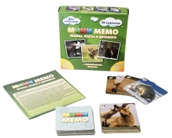 Настольная игра Мими Мемо «Дикие животные мамы, папы и детишки»