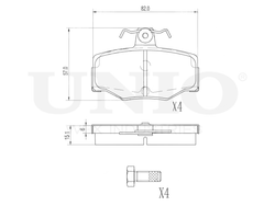 Колодки тормозные диск. задние UNIO BRP-20331