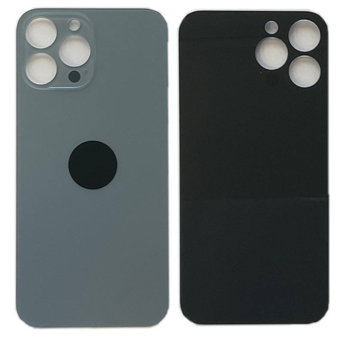 Задняя крышка для Apple iPhone 13 Pro Max Голубой (стекло, широкий вырез под камеру) - Премиум