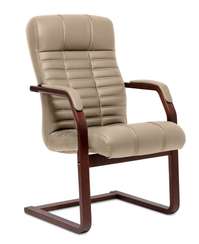 Кресло для посетителей Atlant C бежевая кожа