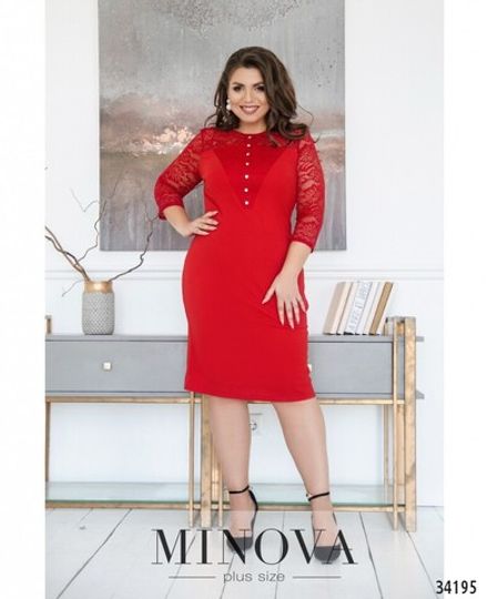 Платье 8617-красный Minova Фото 2
