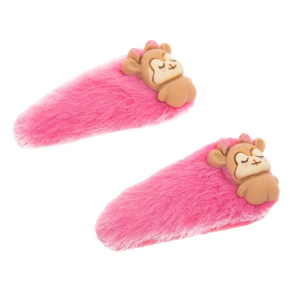 Зажимы для волос детские 2 шт «Boom- Оленёнок Гучи», микс 4 цвета, 5,5*2,5 см