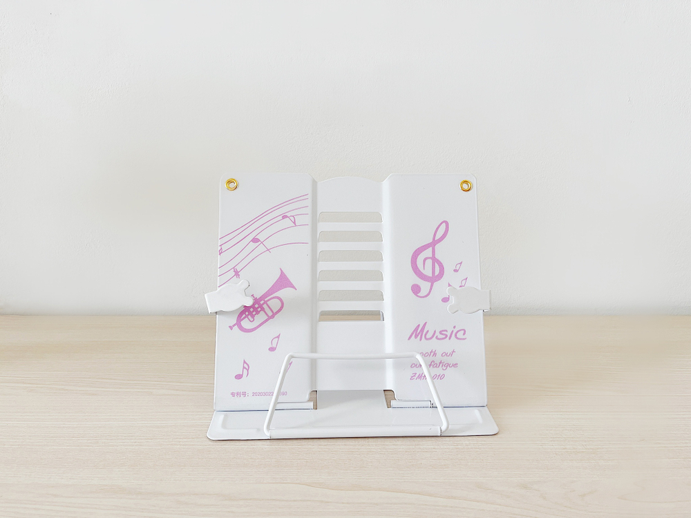 Подставка для нот "Музыка" розовая