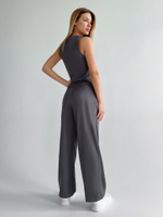 Костюм Miss Diva 11404 однотонный из жилетки и брюк-палаццо