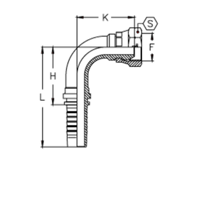 Фитинг DN 06 DKM (Г) 16x1.5 (90)