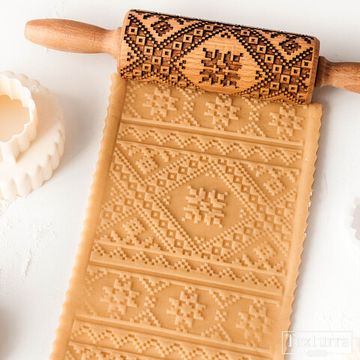 Малая скалка с узором Вышивка