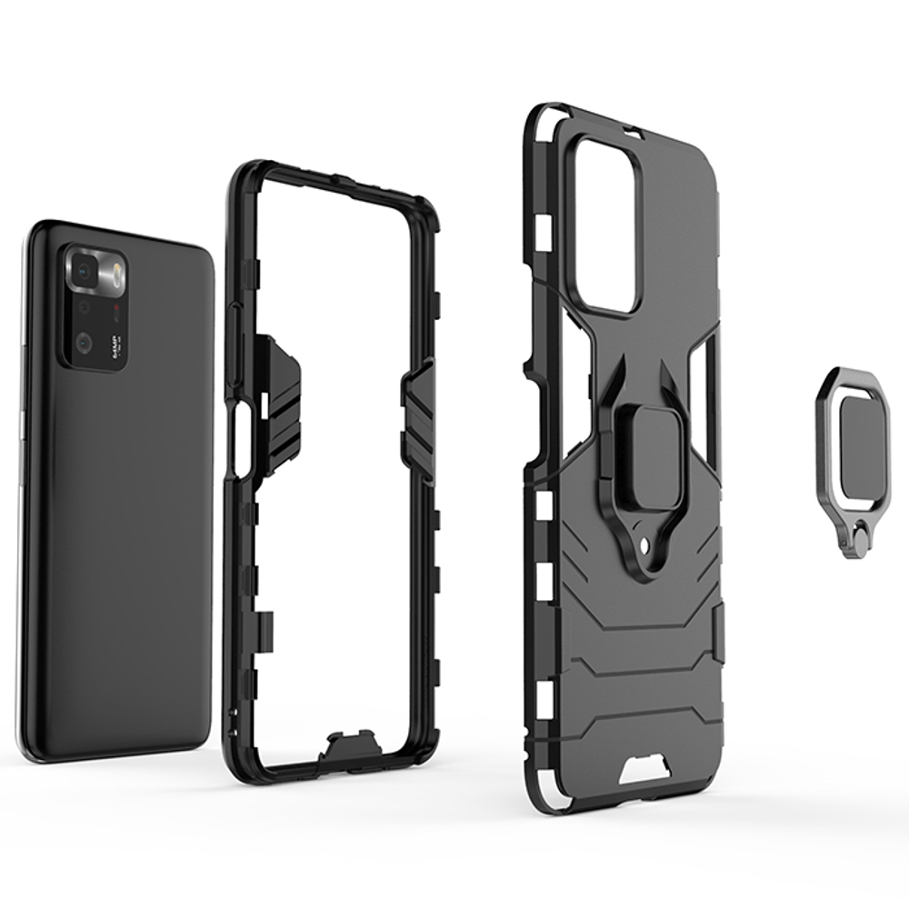 Противоударный чехол с кольцом Panther Case для Xiaomi Poco X3 GT