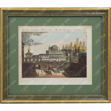 Москва. Кремль. Теремной дворец. Немецкая школа. Бумага, гравюра, акварель. 1790-е гг.