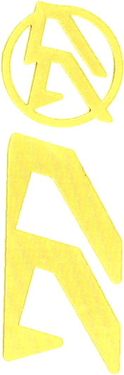 Логотипные вставки Alpha-X (цвет:золотой, левые)