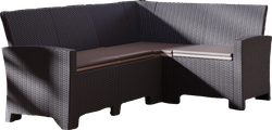 Угловой диван под ротанг Калифорния “California“ 240х136 см арт.80497-1П с подушками