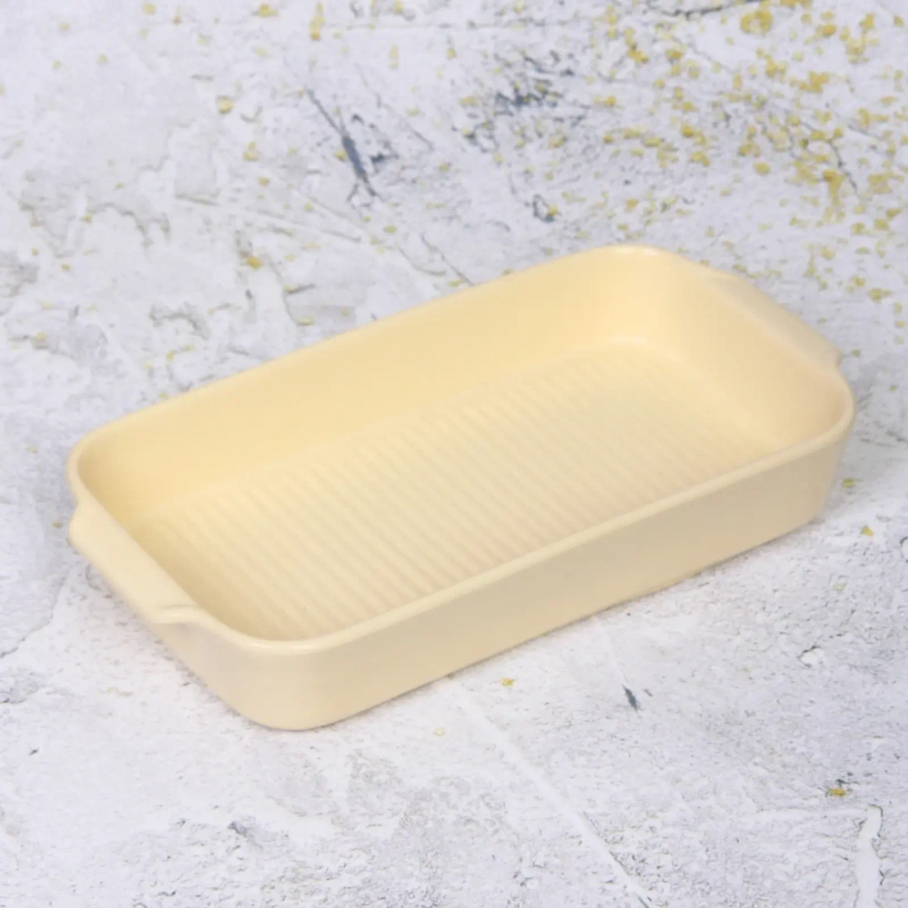 Форма керамическая для запекания «Акварель» 24.5*12.5*4,5см, бежевая