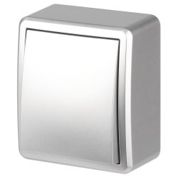 Переключатель ЭРА Эксперт 11-1203-03 10АХ-250В IP2 ОУ алюминий | Эра Эксперт