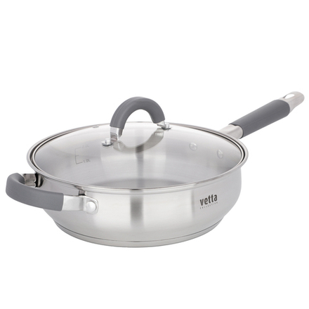 VETTA Вена Сковорода 24х7,5см, 3,2 л., со стекл. крышкой, индукция