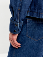 Куртка джинсовая с мраморным эффектом