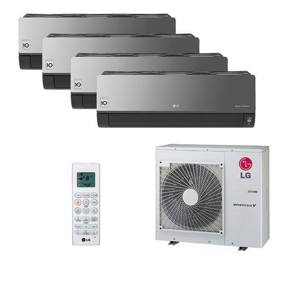 Мульти сплит-система LG на 4 комнаты (25+25+25+25 кв.м.) Artcool Mirror