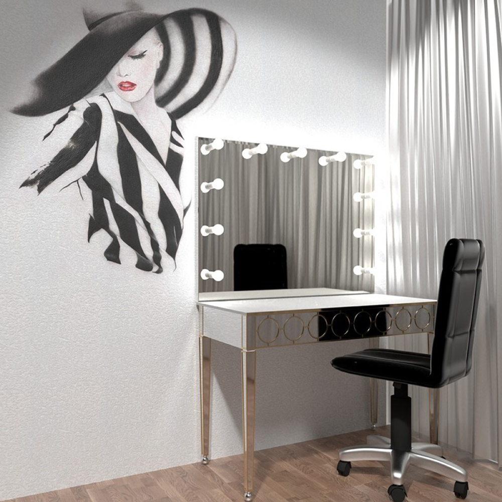 Ламинированная панель ПВХ ВЕК Кружева белые 2700х250мм