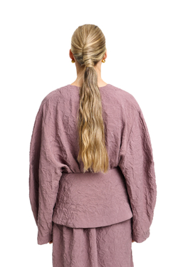 Платье maxi с баской Invitation powder