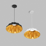 Светильник подвесной ORIGAMI, 20 Вт, 3000К, ?560x1500 мм, металл+акрил, белый + матовое золото