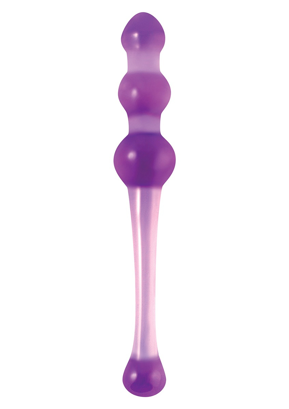 Большой фиолетовый стеклянный анальный стимулятор CRYSTAL KEGEL